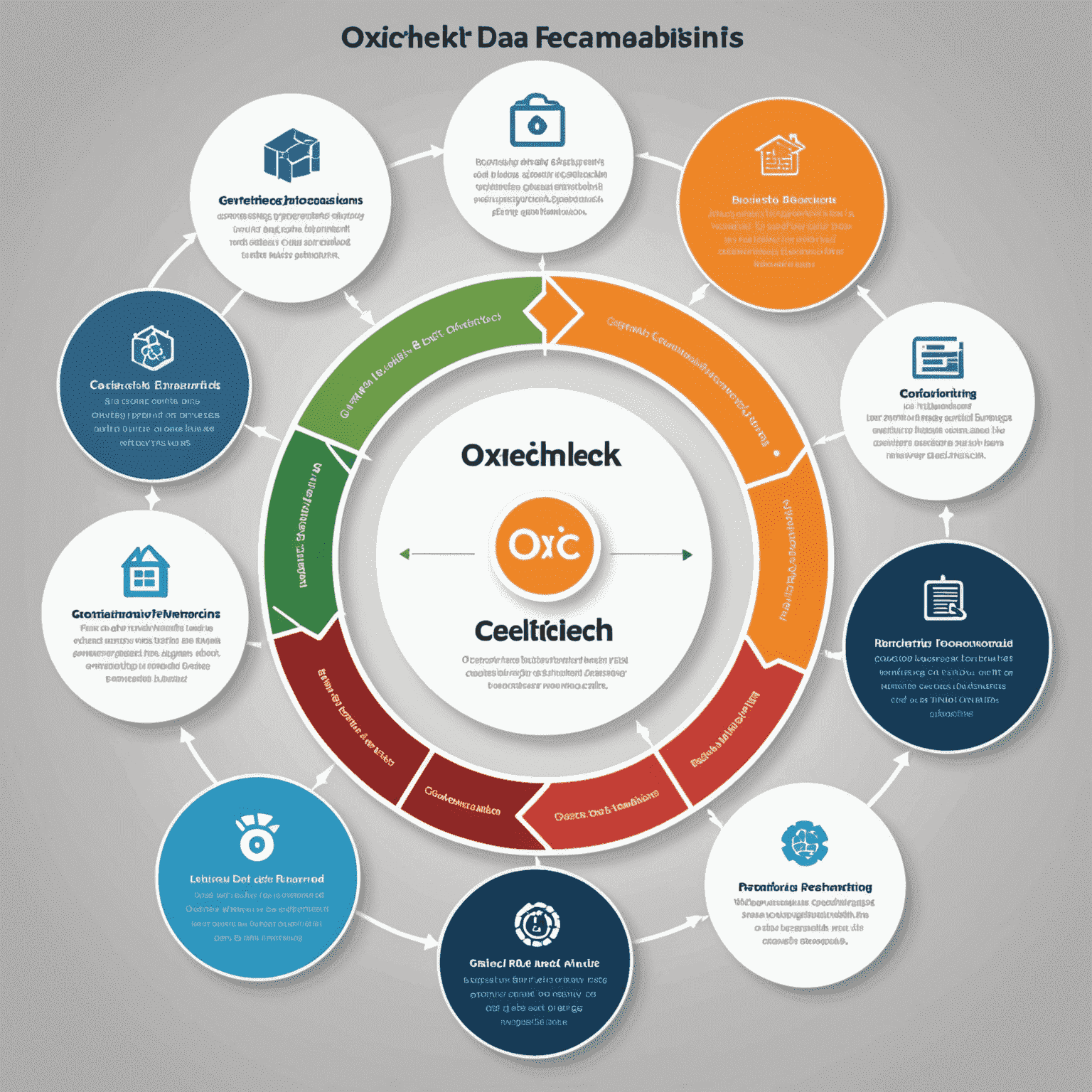 Diagramă infografică care ilustrează procesul de analiză a datelor OxiCheck, de la colectarea datelor la generarea de recomandări personalizate